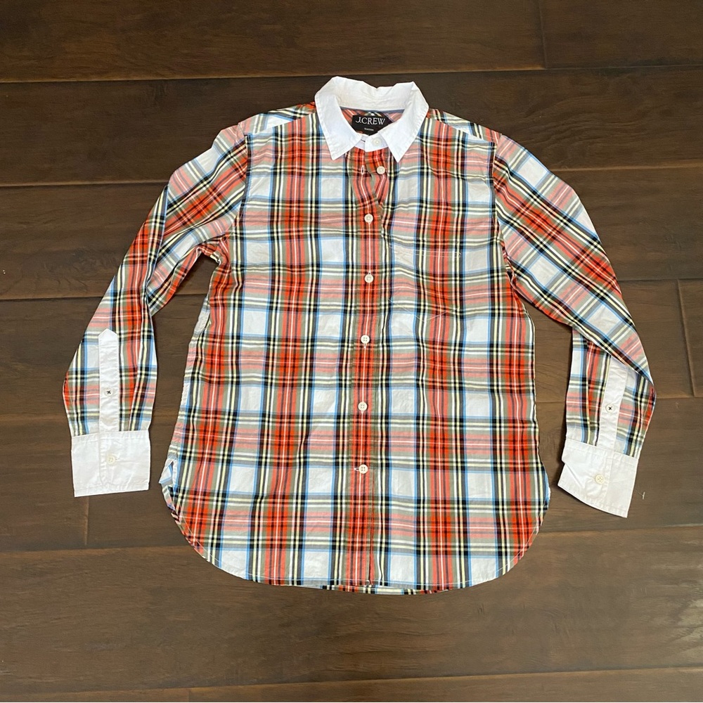 J.Crew Check Pattern Long Sleeve Button Down Shir… - image 1